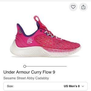 Under Armour Curry Flow 9 Pink Purple White Sneakers